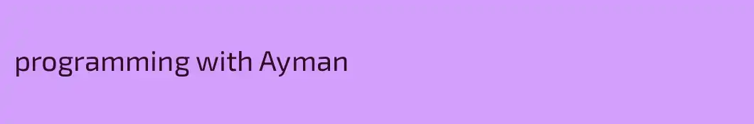 programming with Ayman